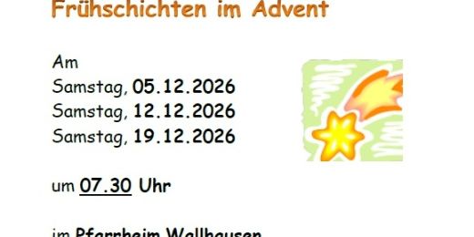 Frühschichten im Advent 2026